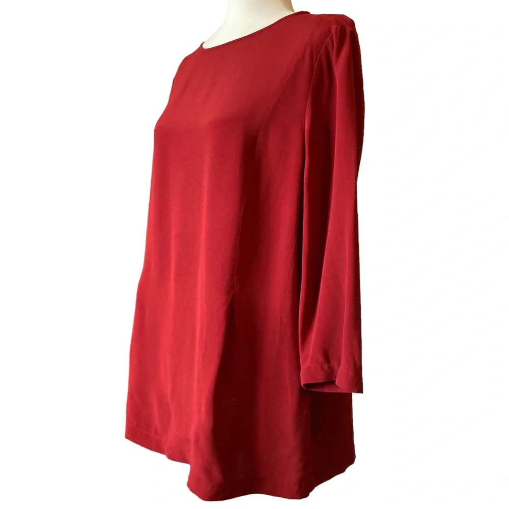 J. Jill Women’s red quarter length sleeves blouse, Sz - M - Picture 2 of 15